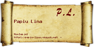 Papiu Lina névjegykártya